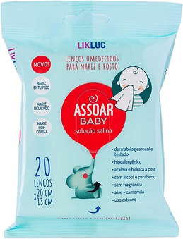 Likluc Assoarbaby Lenços Umedecidos Com Solução Salina Branco Tamanho Único